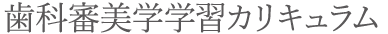 歯科審美学学習カリキュラム